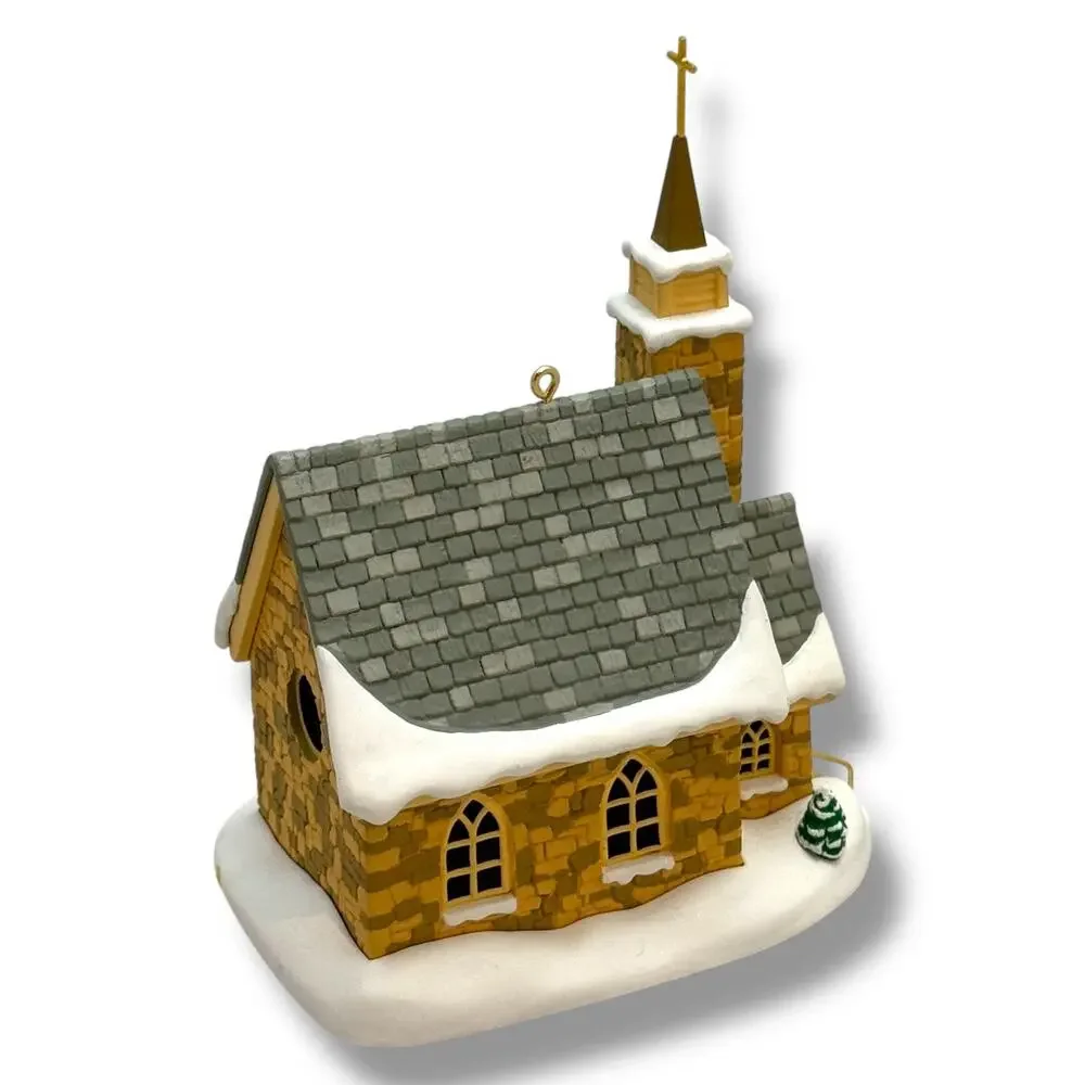 Hallmark Keepsake Ornament The Stone Church with Light 1998
